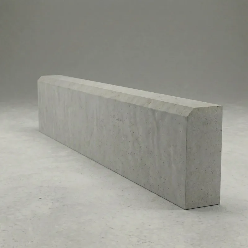 Поребрик тротуарный 80x200 серый
